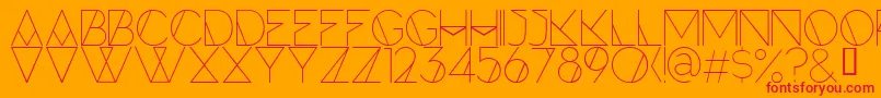 ForteLine Font – Red Fonts on Orange Background