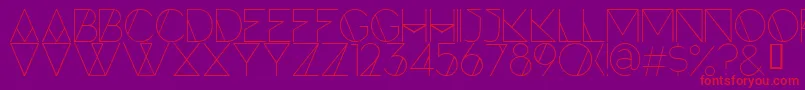 fuente ForteLine – Fuentes Rojas Sobre Fondo Morado