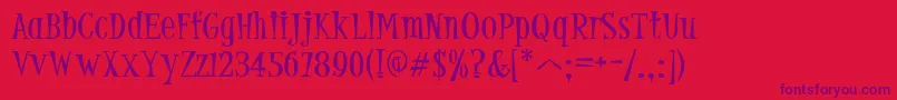 PfjumpAbnormal Font – Purple Fonts on Red Background