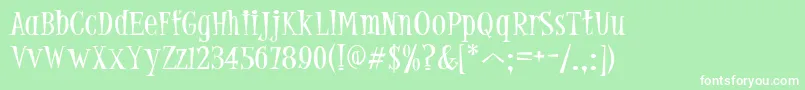 PfjumpAbnormal Font – White Fonts on Green Background