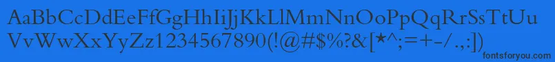 Bembostd Font – Black Fonts on Blue Background
