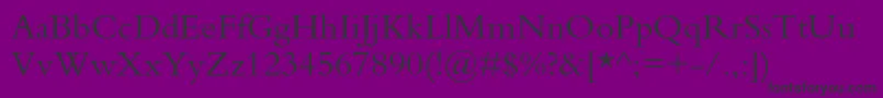 Шрифт Bembostd – чёрные шрифты на фиолетовом фоне