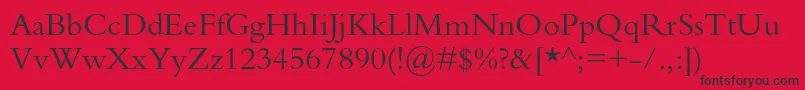 Bembostd Font – Black Fonts on Red Background