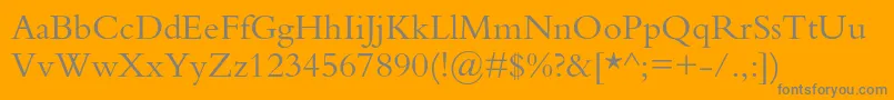 Bembostd Font – Gray Fonts on Orange Background