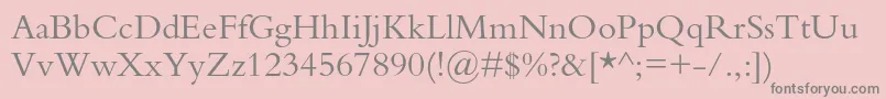 Bembostd Font – Gray Fonts on Pink Background