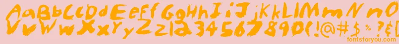 Kidtypepaint Font – Orange Fonts on Pink Background