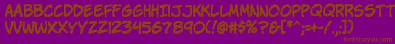 Komikap Font – Brown Fonts on Purple Background