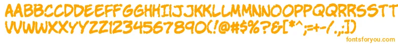 Komikap Font – Orange Fonts on White Background