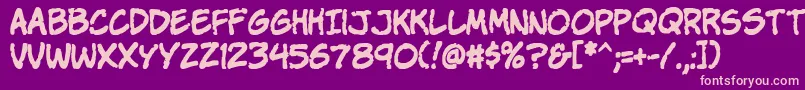 Komikap Font – Pink Fonts on Purple Background