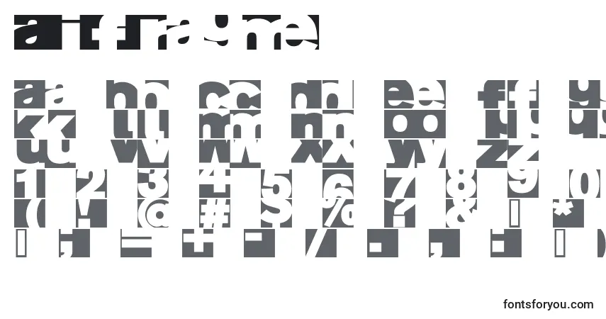 Aifragme-fontti – aakkoset, numerot, erikoismerkit