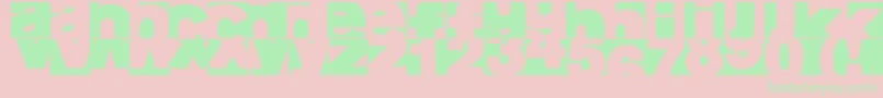 Шрифт Aifragme – зелёные шрифты на розовом фоне