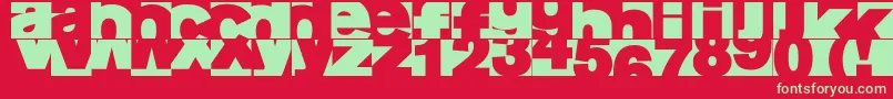 Aifragme Font – Green Fonts on Red Background