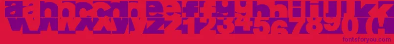 フォントAifragme – 赤い背景に紫のフォント