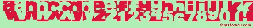 Aifragme Font – Red Fonts on Green Background