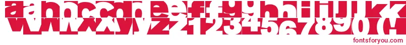 フォントAifragme – 白い背景に赤い文字