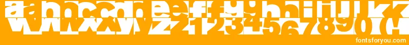Aifragme Font – White Fonts on Orange Background