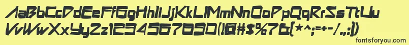 Astronboyink Font – Black Fonts on Yellow Background