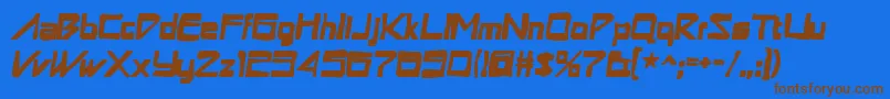 Astronboyink Font – Brown Fonts on Blue Background