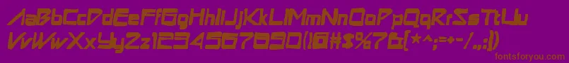 Шрифт Astronboyink – коричневые шрифты на фиолетовом фоне