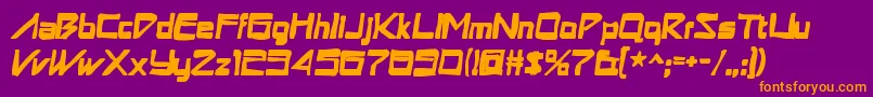 Astronboyink Font – Orange Fonts on Purple Background