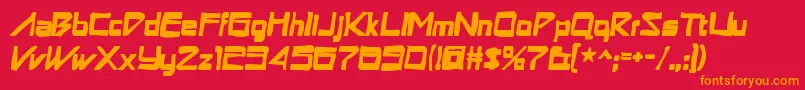 fuente Astronboyink – Fuentes Naranjas Sobre Fondo Rojo