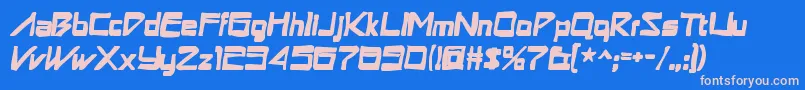 Astronboyink Font – Pink Fonts on Blue Background