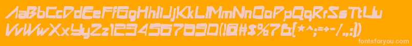 Astronboyink Font – Pink Fonts on Orange Background