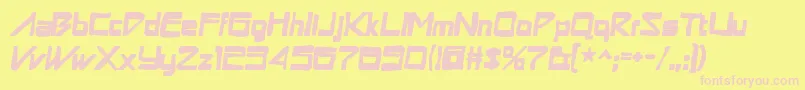 Astronboyink Font – Pink Fonts on Yellow Background
