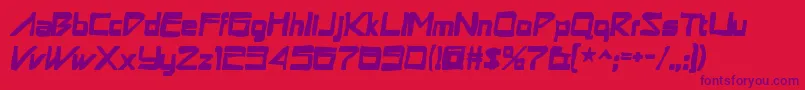 Police Astronboyink – polices violettes sur fond rouge
