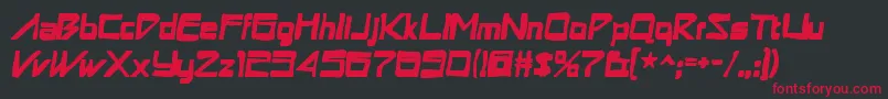 Astronboyink Font – Red Fonts on Black Background