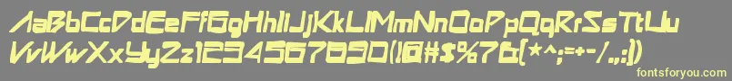Czcionka Astronboyink – żółte czcionki na szarym tle