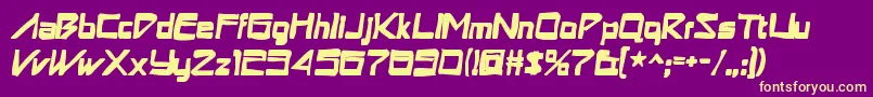 Astronboyink Font – Yellow Fonts on Purple Background