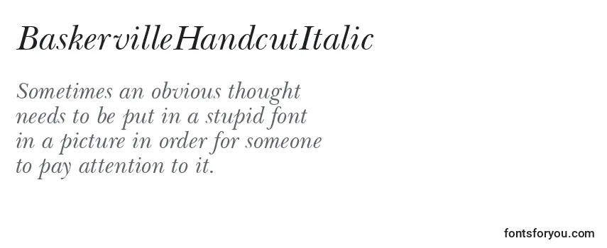 BaskervilleHandcutItalic Font