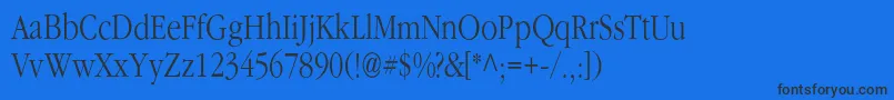 フォントClassicrussianc – 黒い文字の青い背景