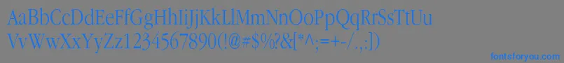 Classicrussianc-Schriftart – Blaue Schriften auf grauem Hintergrund