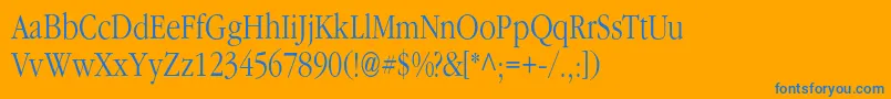 Classicrussianc-fontti – siniset fontit oranssilla taustalla