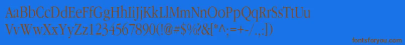 Classicrussianc Font – Brown Fonts on Blue Background