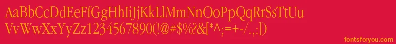 Classicrussianc Font – Orange Fonts on Red Background