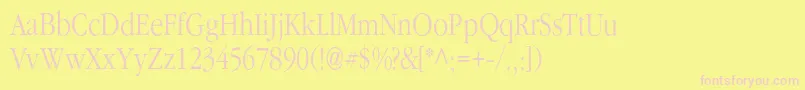 Classicrussianc Font – Pink Fonts on Yellow Background