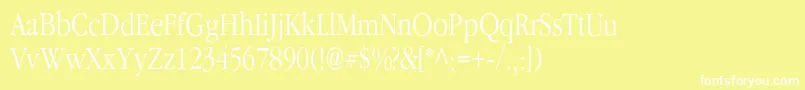 Classicrussianc Font – White Fonts on Yellow Background