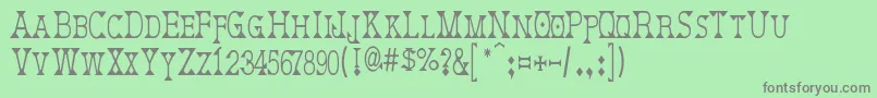 DeborahCondensed Font – Gray Fonts on Green Background