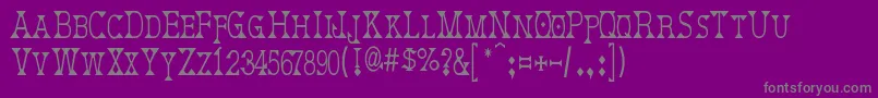 Fonte DeborahCondensed – fontes cinzas em um fundo violeta