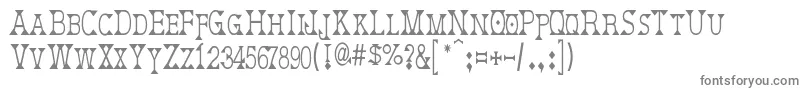 DeborahCondensed Font – Gray Fonts on White Background