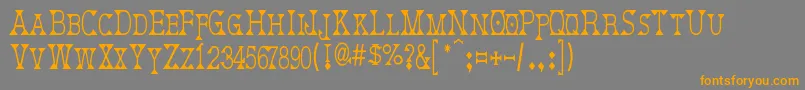 DeborahCondensed Font – Orange Fonts on Gray Background