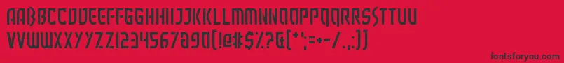 Executionist Font – Black Fonts on Red Background