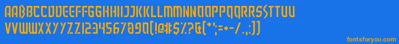 Czcionka Executionist – pomarańczowe czcionki na niebieskim tle