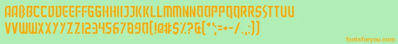 Executionist Font – Orange Fonts on Green Background