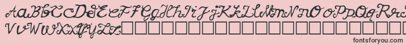 Korv Font – Black Fonts on Pink Background