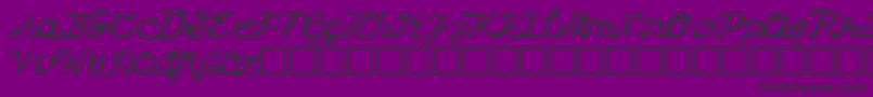フォントKorv – 紫の背景に黒い文字