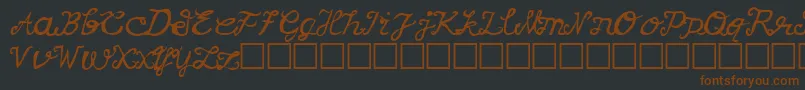 Korv Font – Brown Fonts on Black Background